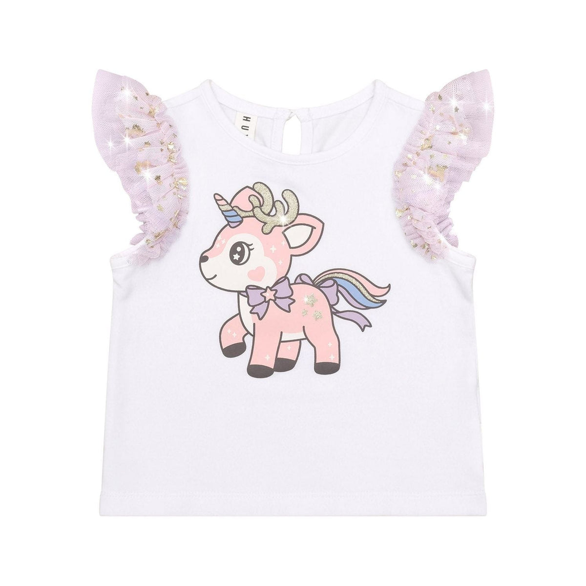 Reindeer Tulle Sleeve T-Shirt