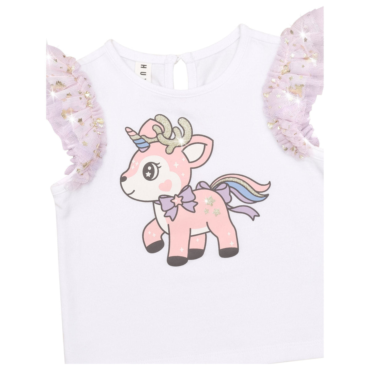 Reindeer Tulle Sleeve T-Shirt