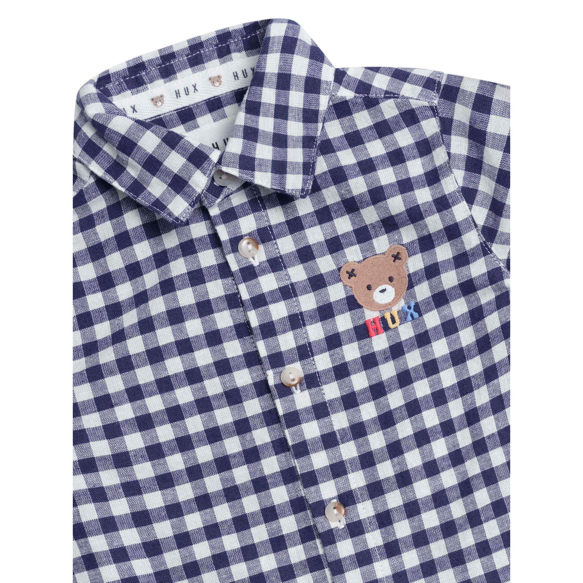 Huxbear Button Up Blue Check
