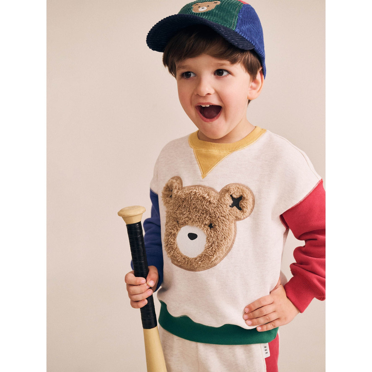 Furry Huxbear Colour Block Sweatshirt