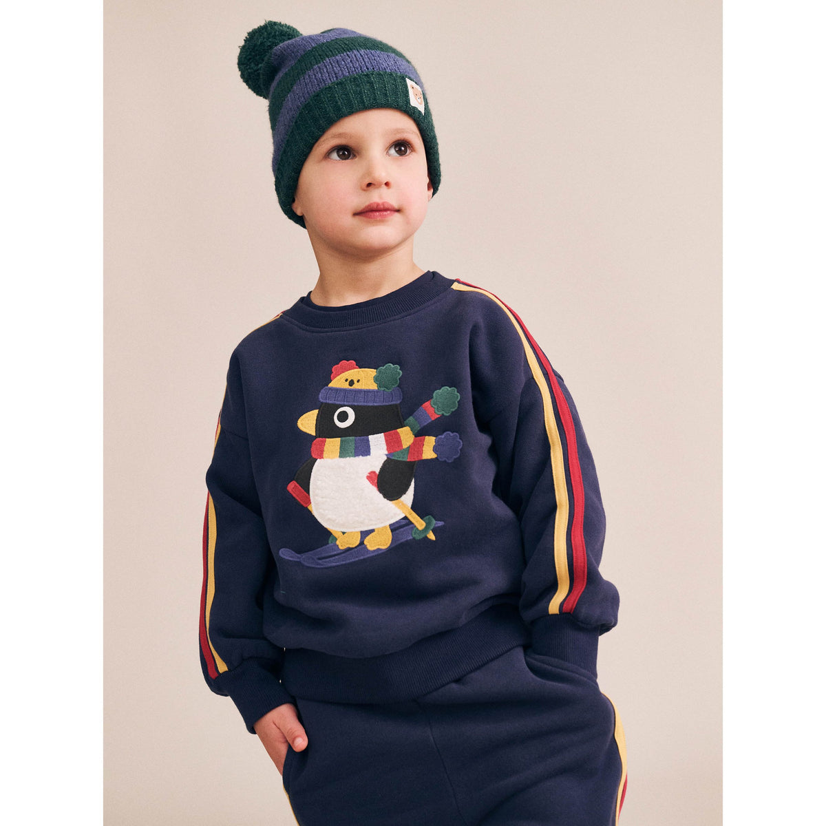 Ski Percy Stripe Drop Shoulder Sweatshirt
