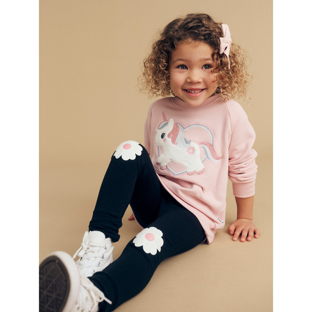Unicorn Heart Sweatshirt Pink Pearl