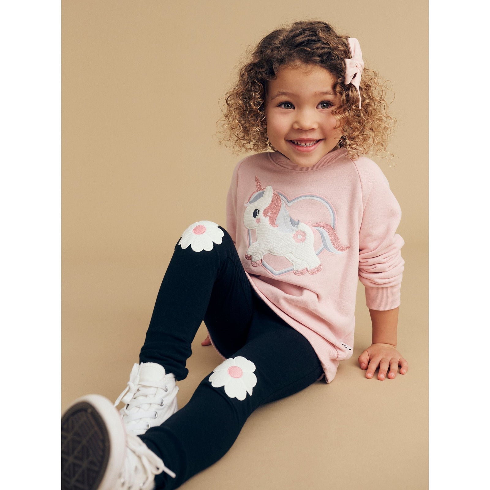 Unicorn Heart Sweatshirt Pink Pearl