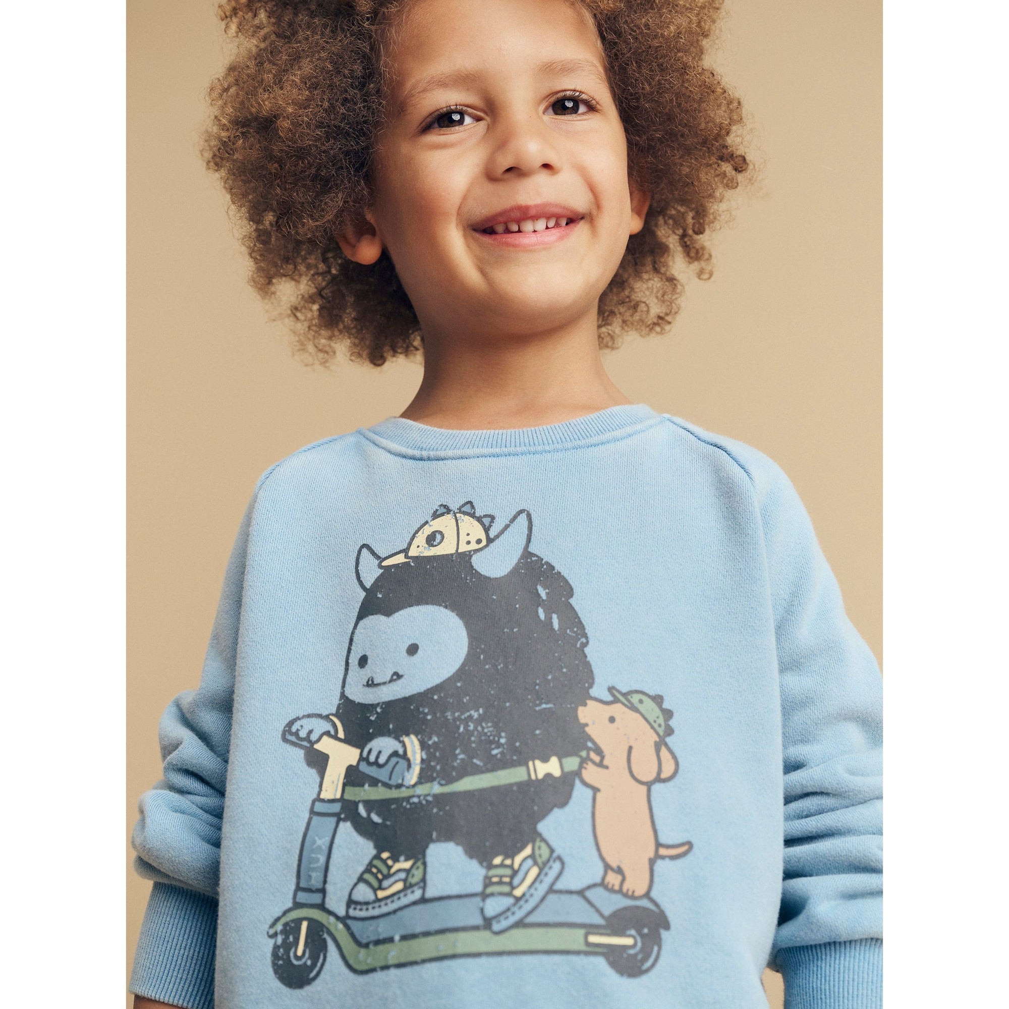 Scooter Monster Sweatshirt Washed Blue