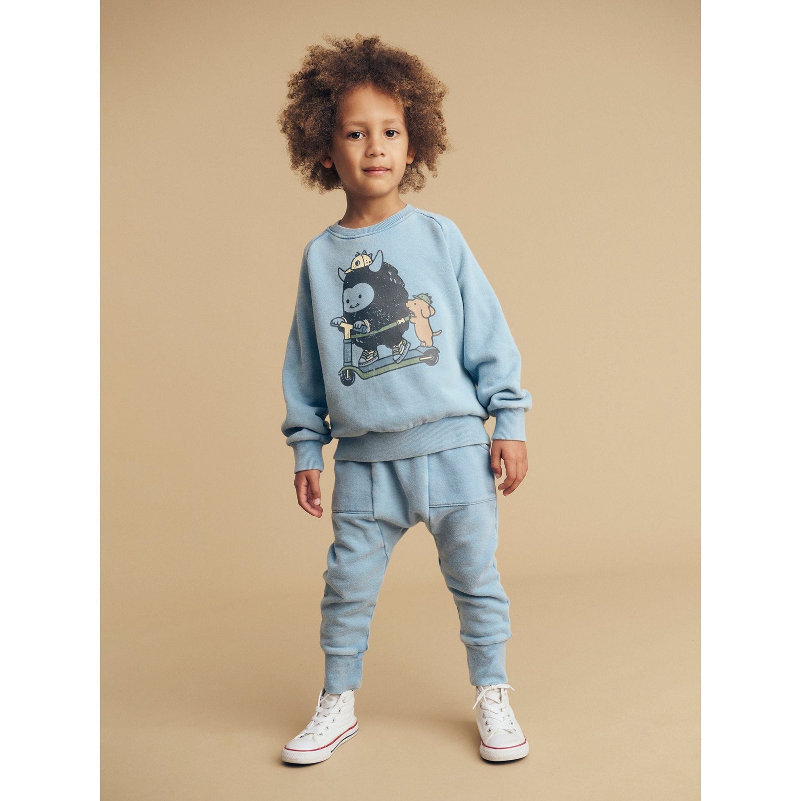 Scooter Monster Sweatshirt Washed Blue