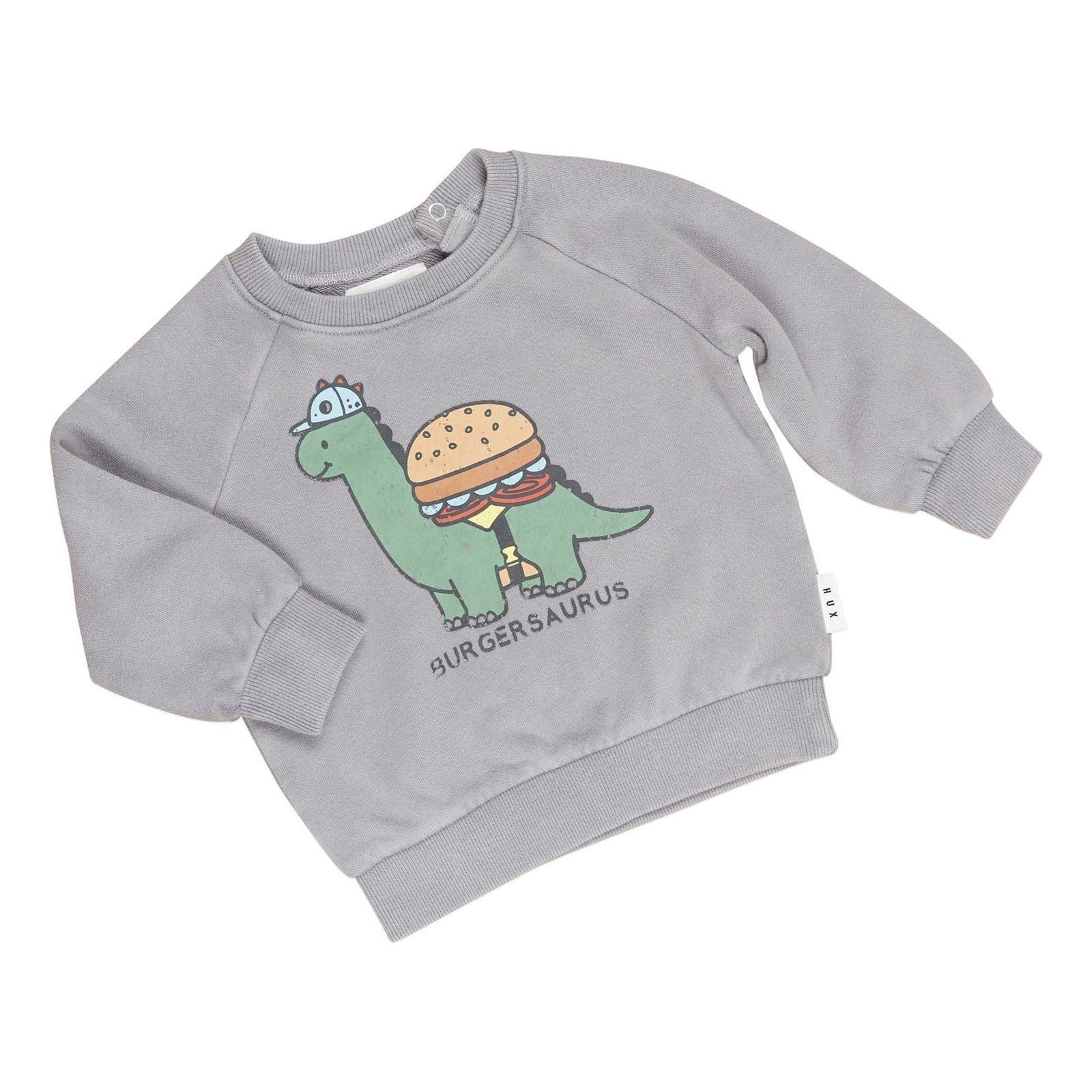 Burgersaurus Sweatshirt Washed Grey