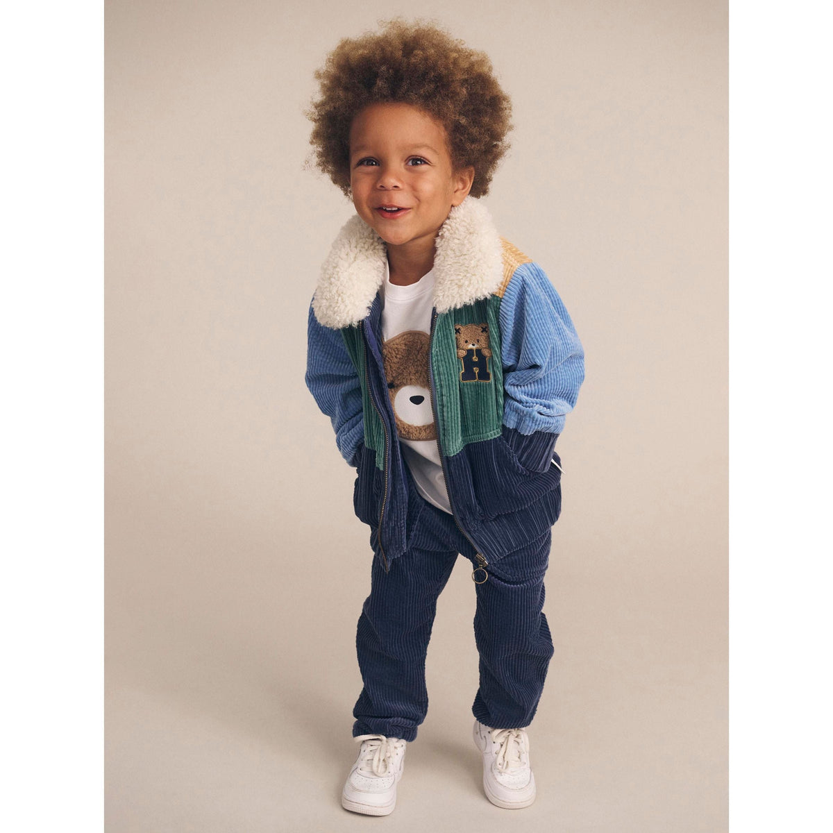 Midnight Colour Block Cord Jacket