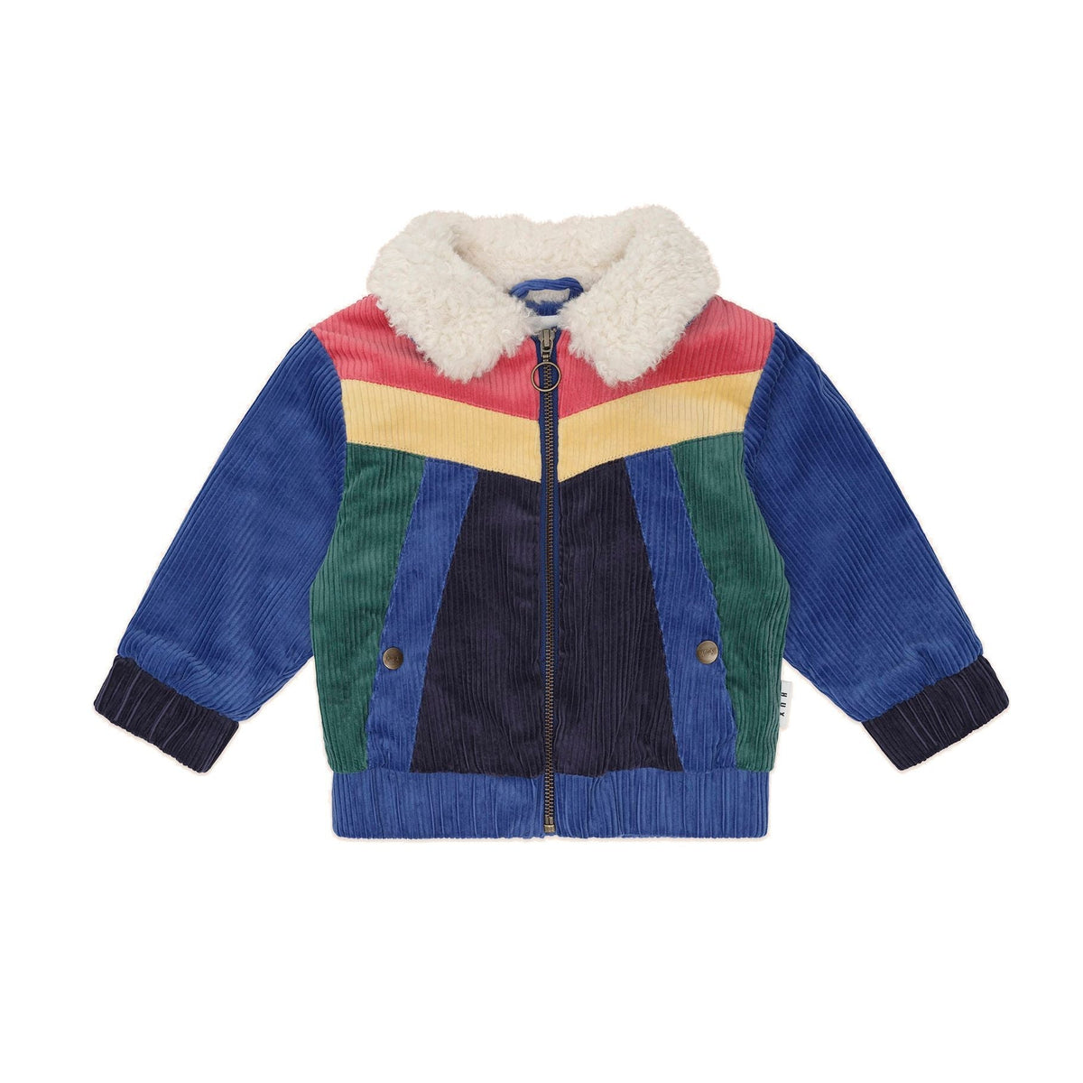 Colour Block Cord Jacket