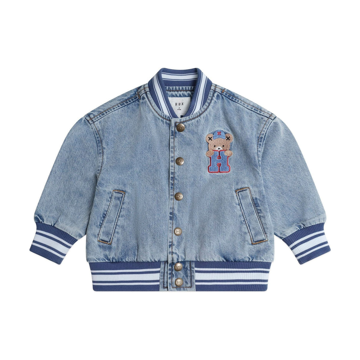 Dreamy Denim Varsity Bomber