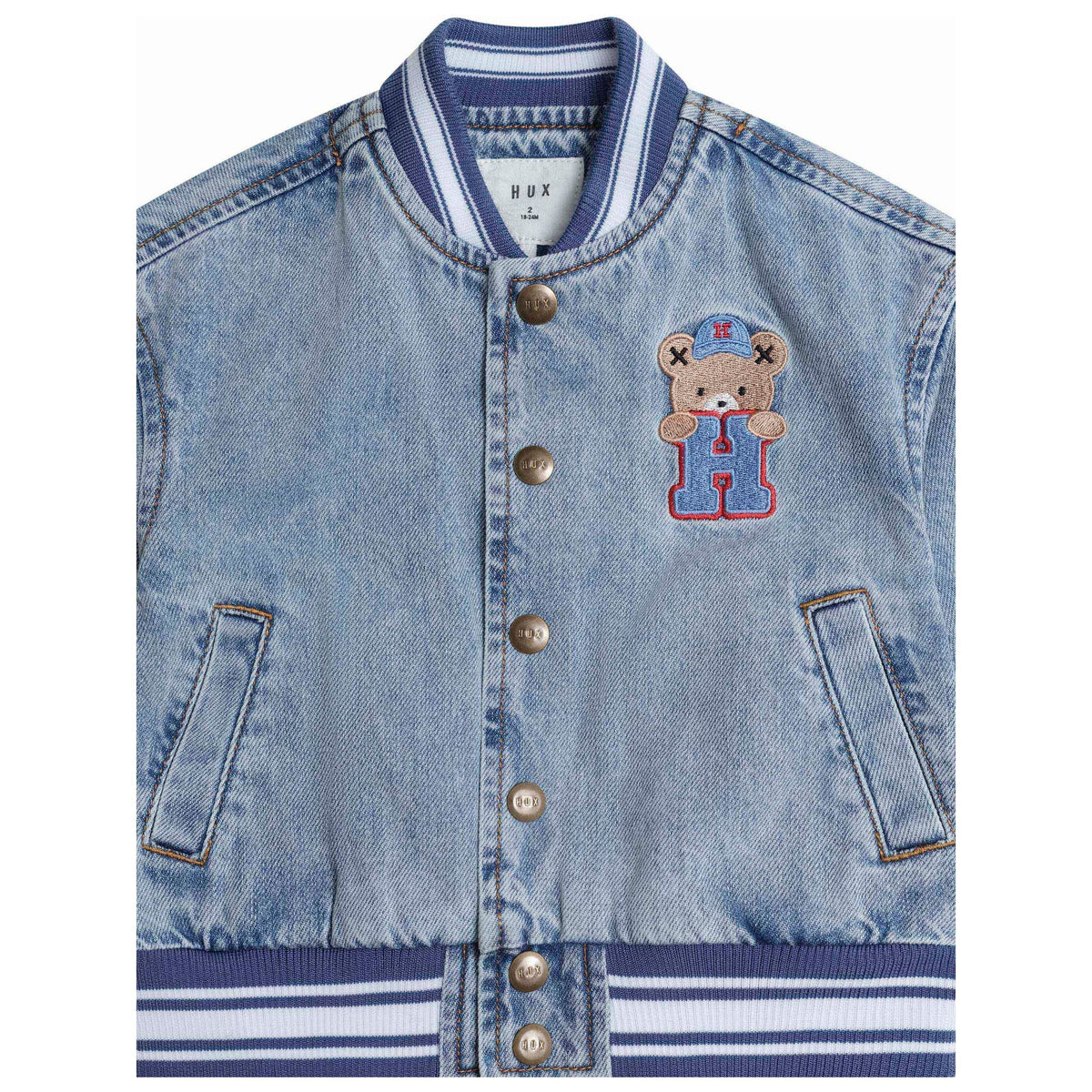 Dreamy Denim Varsity Bomber