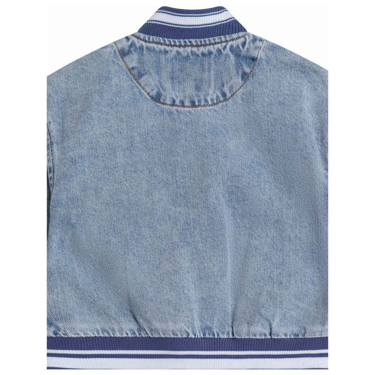 Dreamy Denim Varsity Bomber