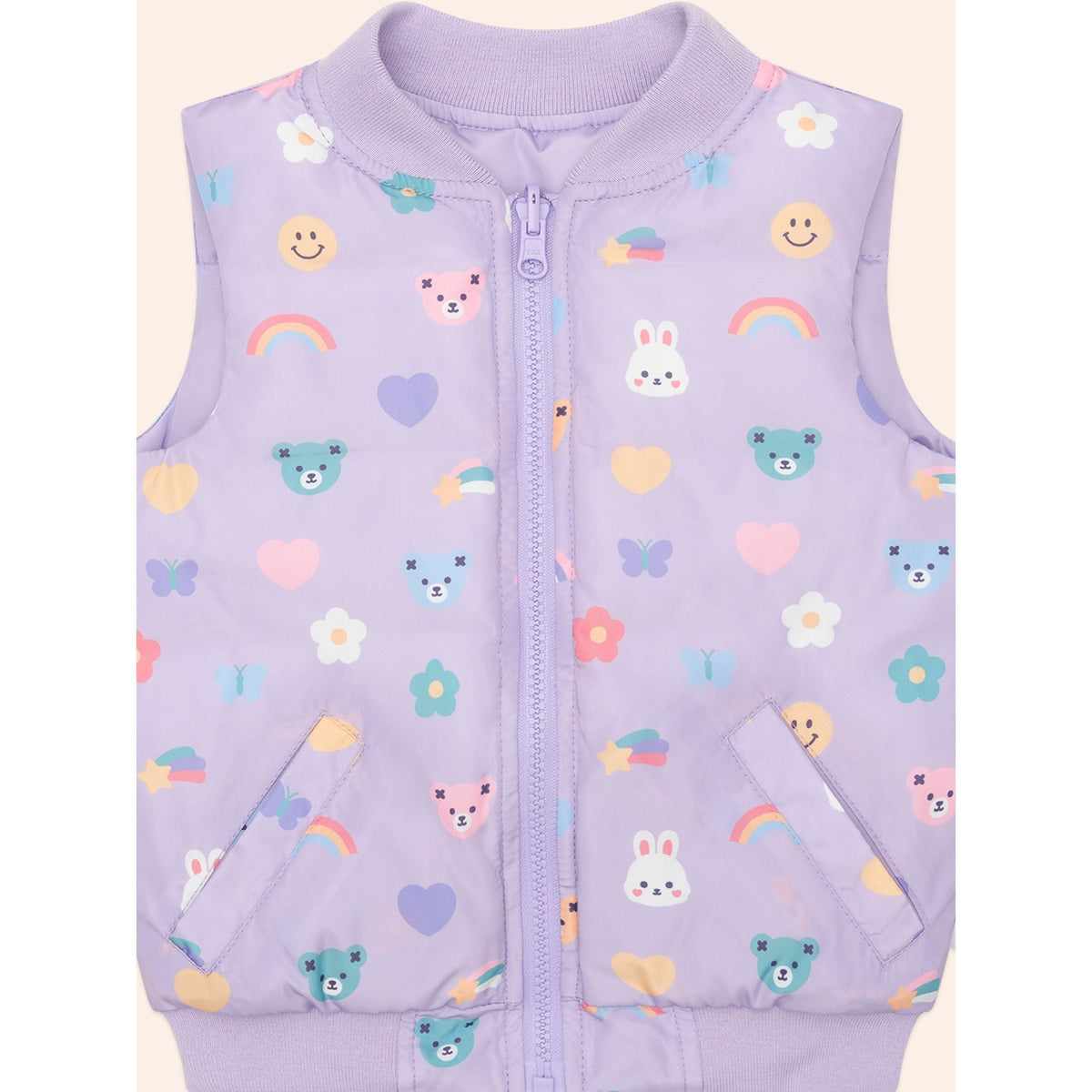 Hux Emoji Reversible Puffer Vest