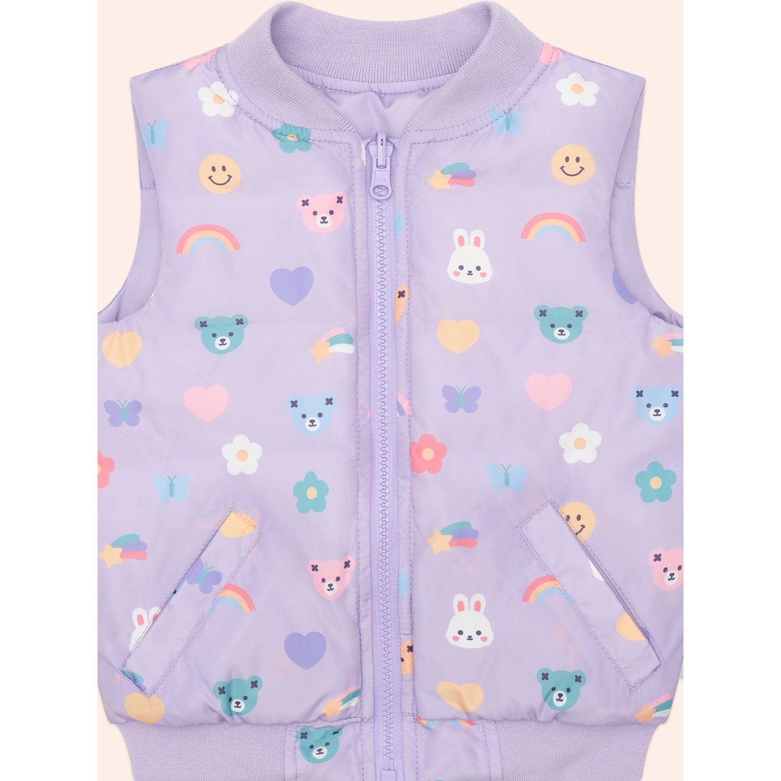 Hux Emoji Reversible Puffer Vest