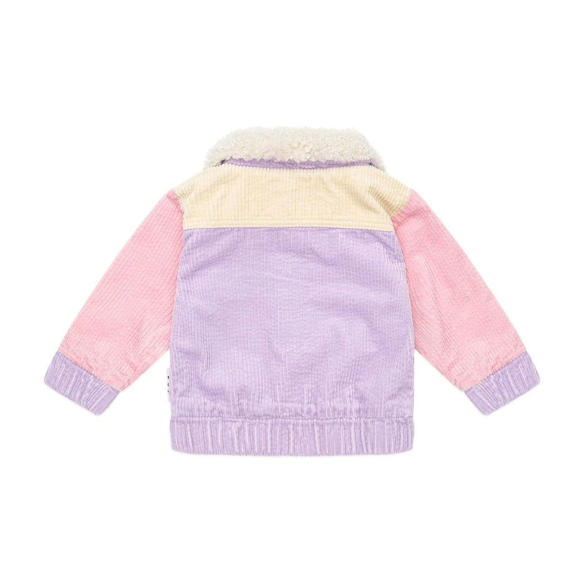 Blush Colour Block Cord Jacket