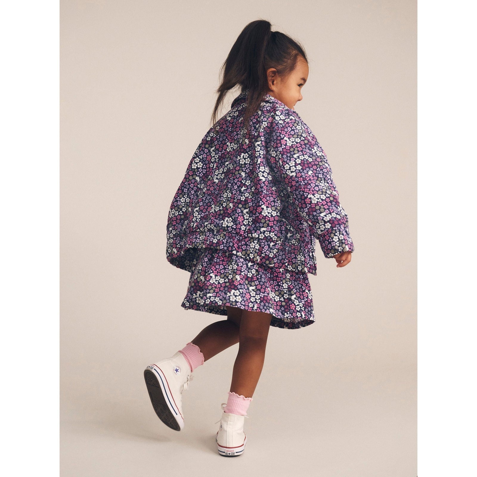 Midnight Flower Garden Cord Jacket