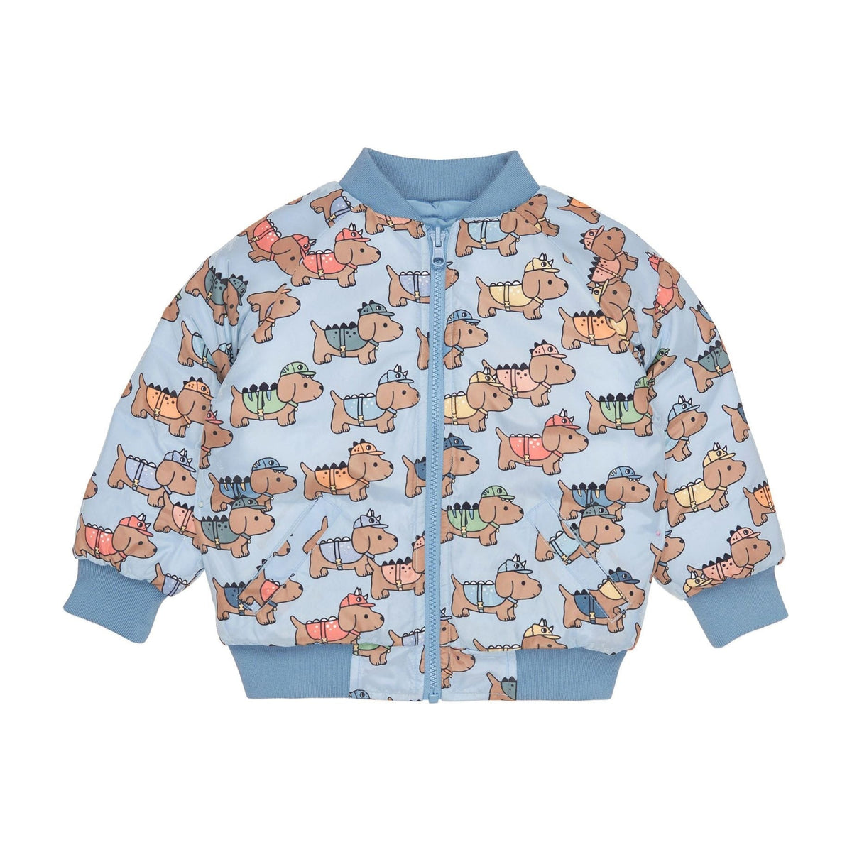 Dino Dog Reversible Bomber Mountain Blue