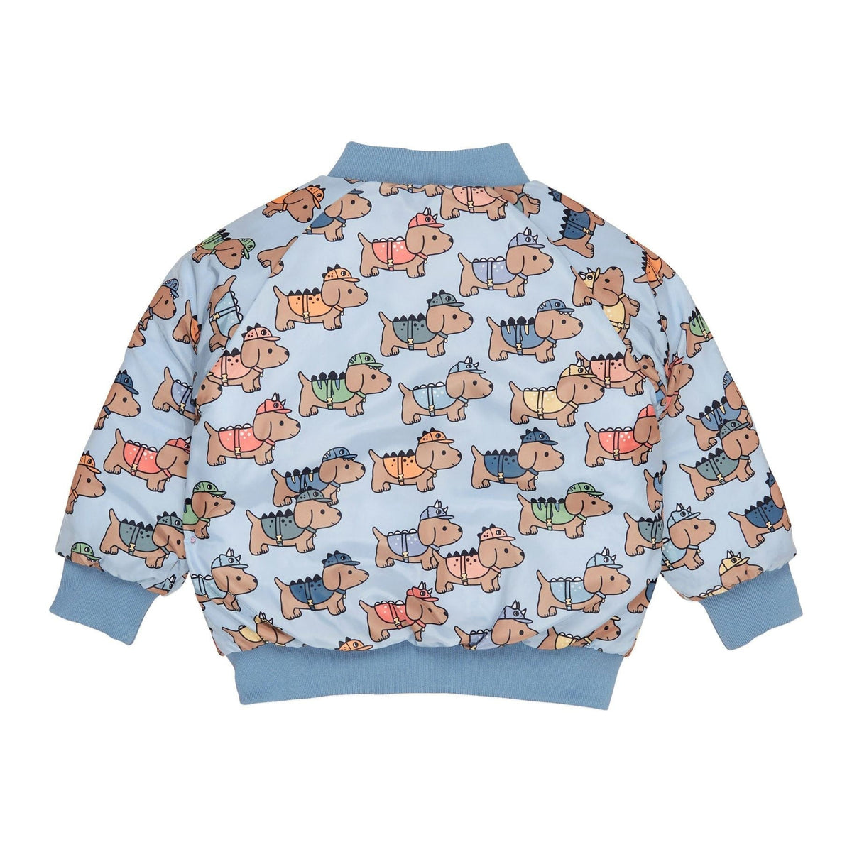 Dino Dog Reversible Bomber Mountain Blue