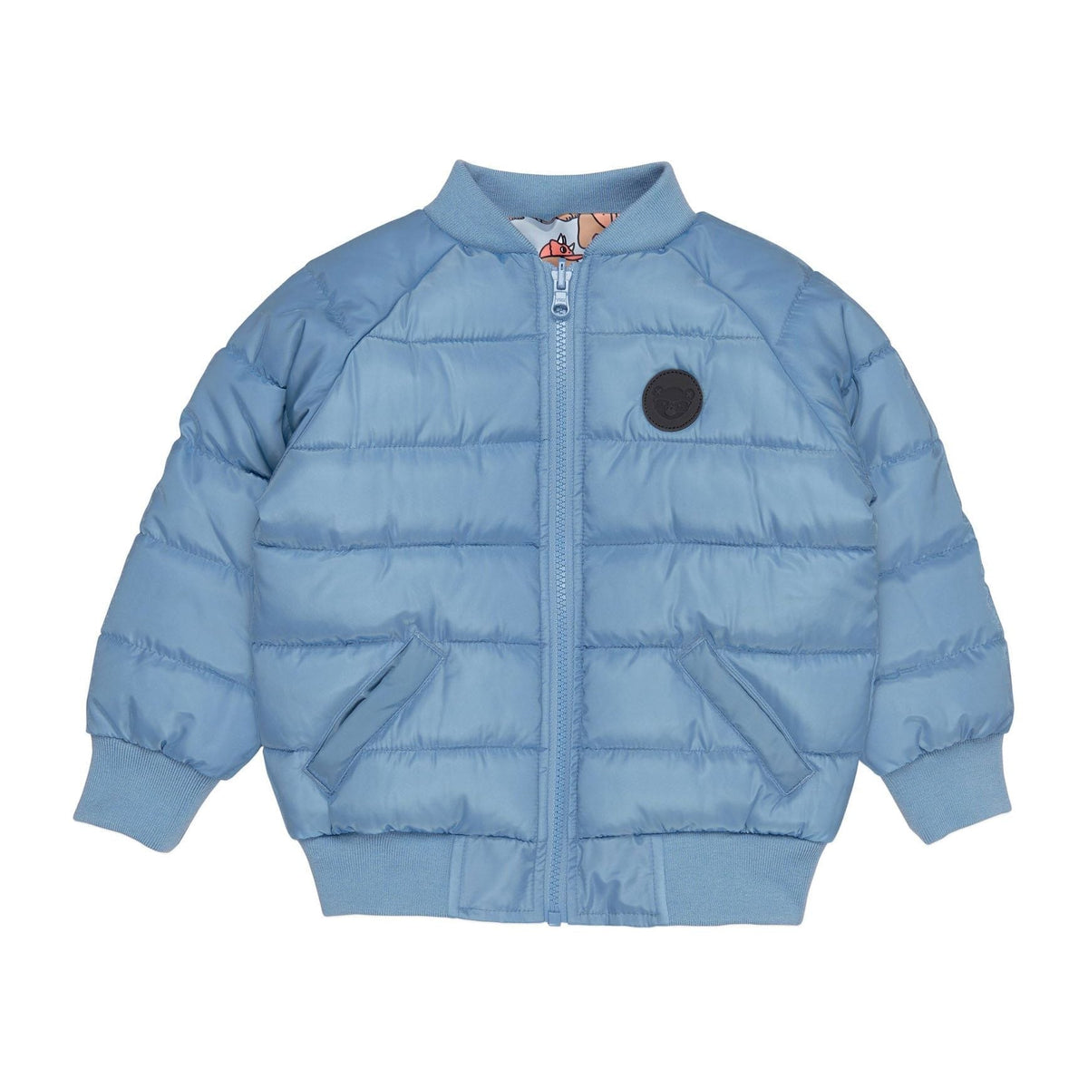 Dino Dog Reversible Bomber Mountain Blue