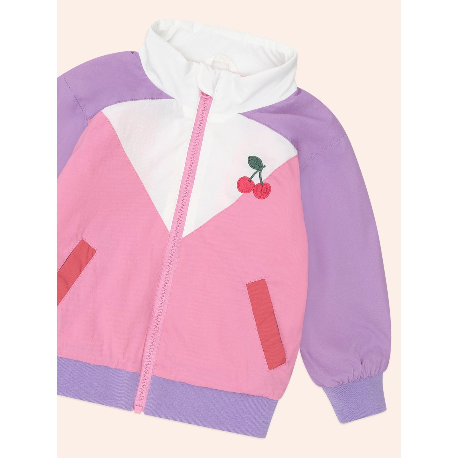 Retro Cherry Spliced Windbreaker