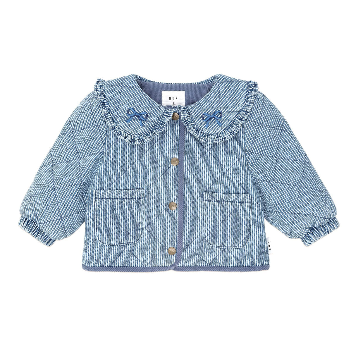 Vintage Bow Collar Denim Jacket