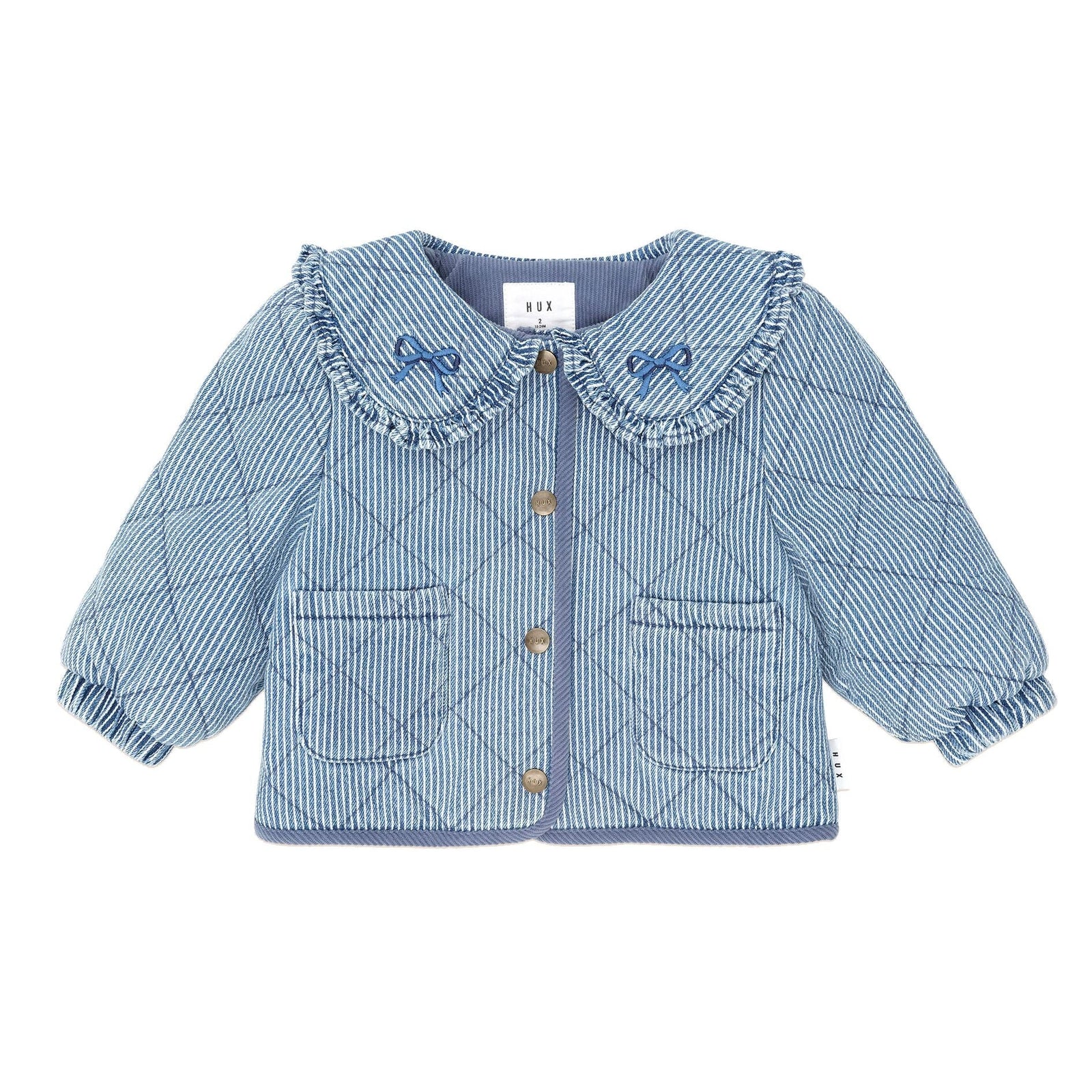 Vintage Bow Collar Denim Jacket