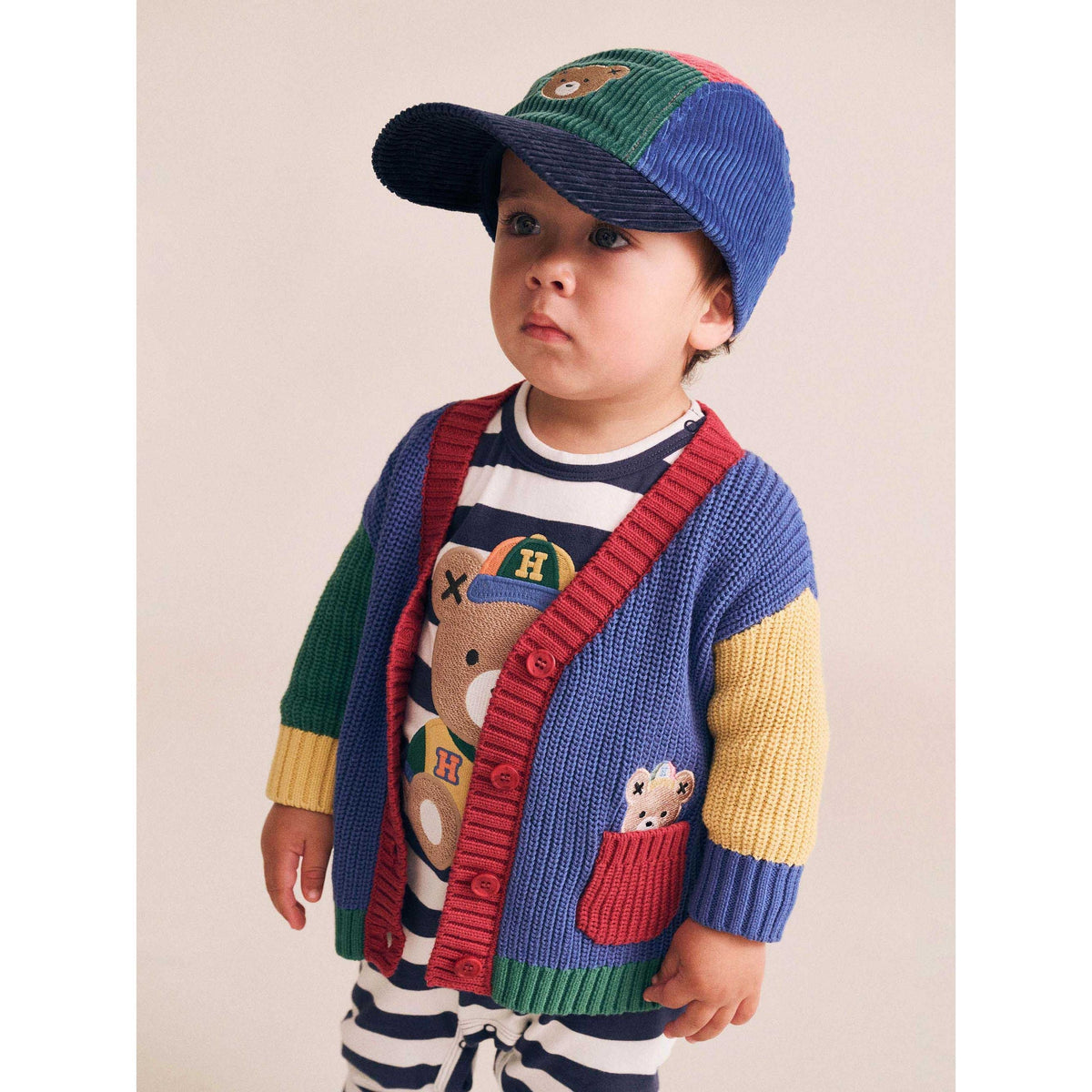 Colour Block Varsity Hux Cardi