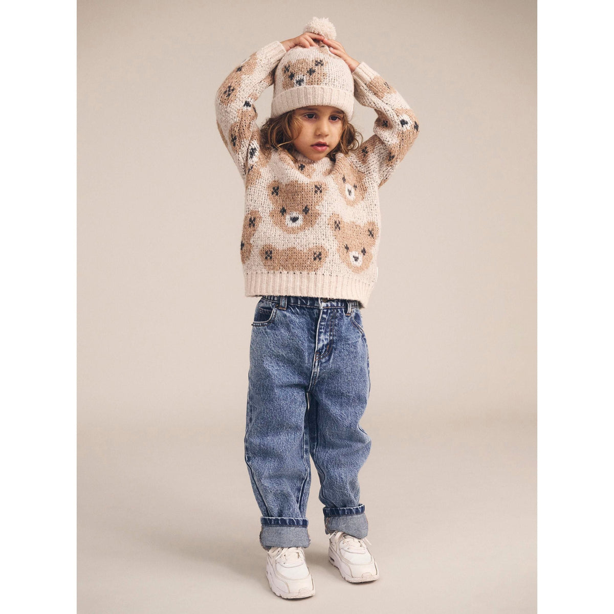 Ecru Huxbear Knit Jumper