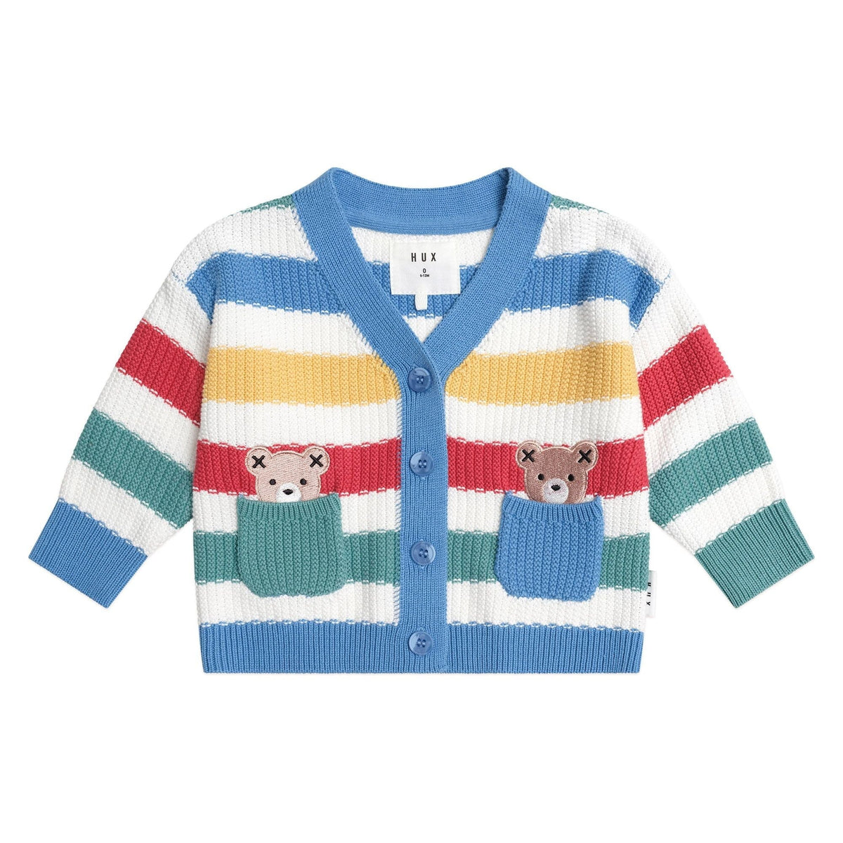 Peekaboo Hux Stripe Knit Cardi - Multi