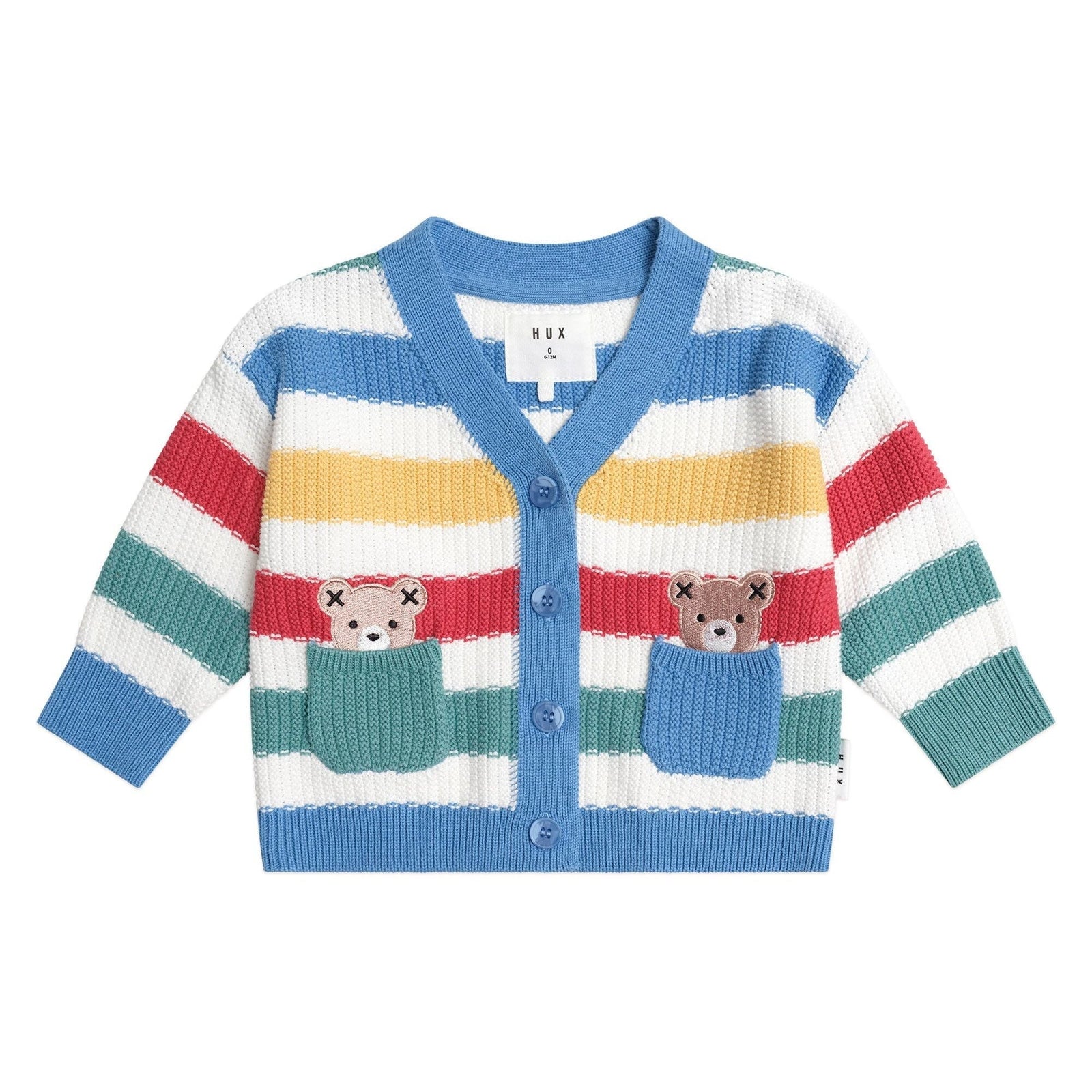 Peekaboo Hux Stripe Knit Cardi - Multi