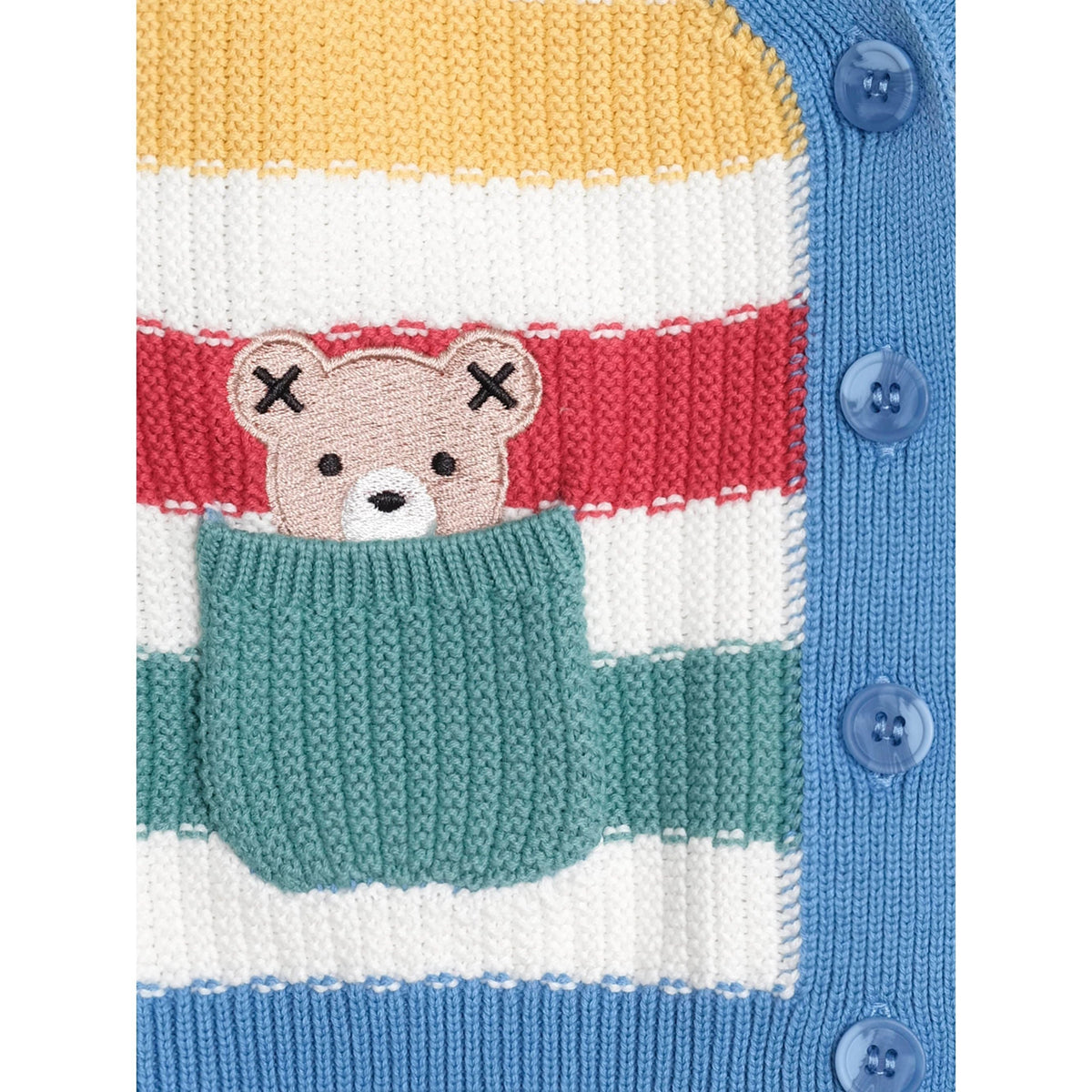 Peekaboo Hux Stripe Knit Cardi - Multi