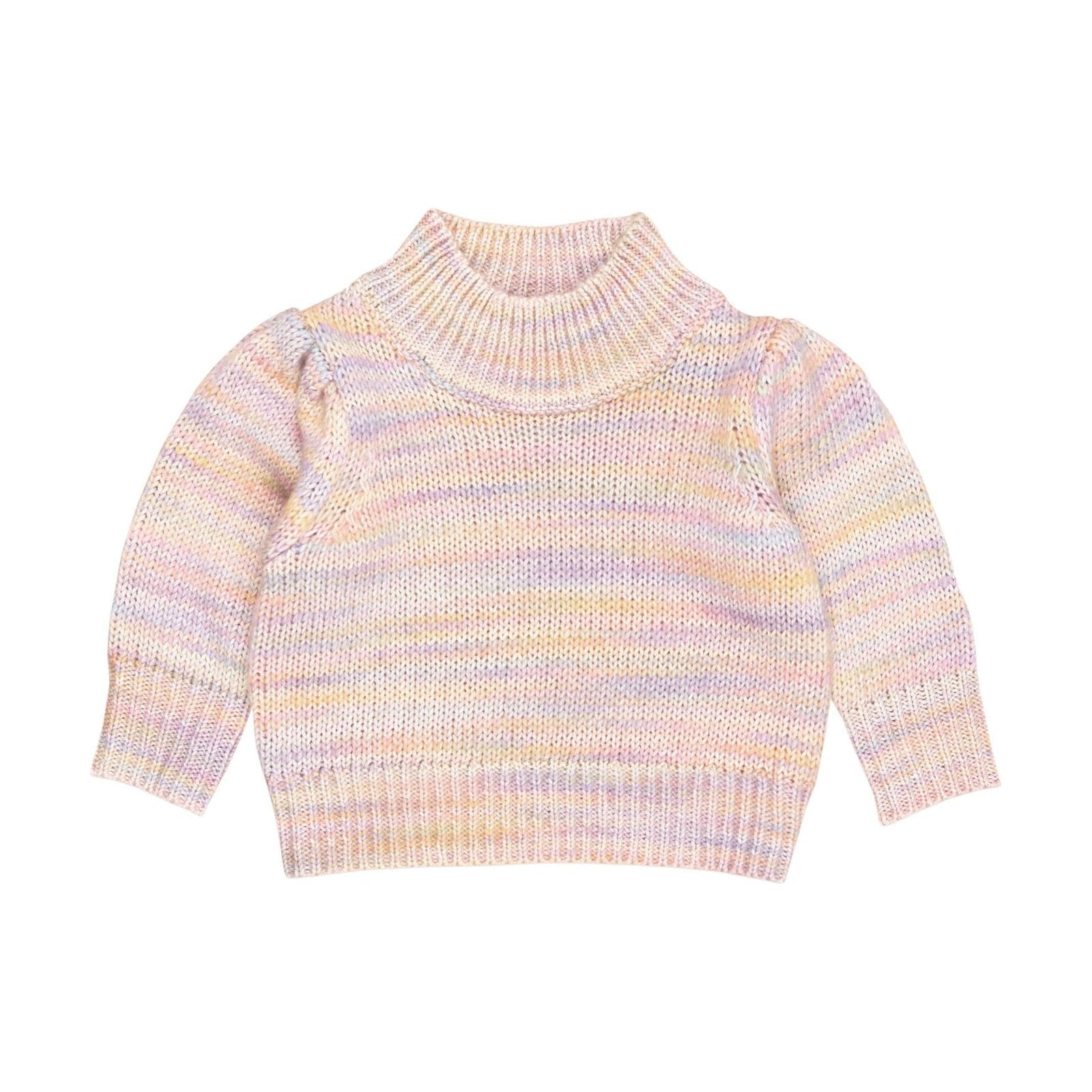Rainbow Knit Puff Jumper