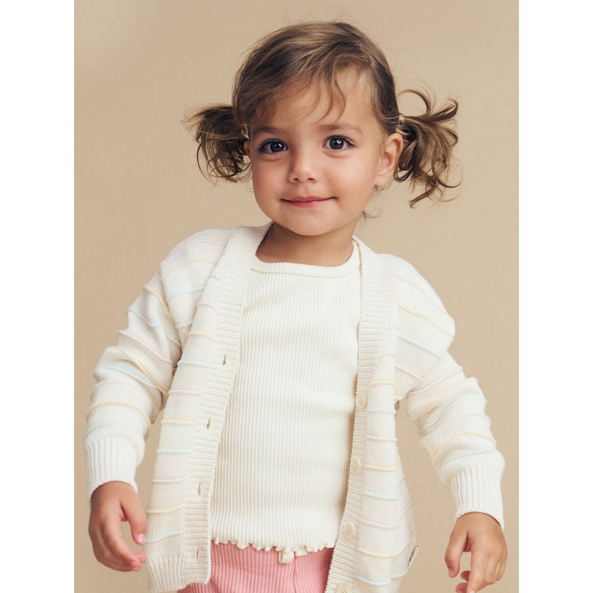 Pastel Stripe Boxy Cardi