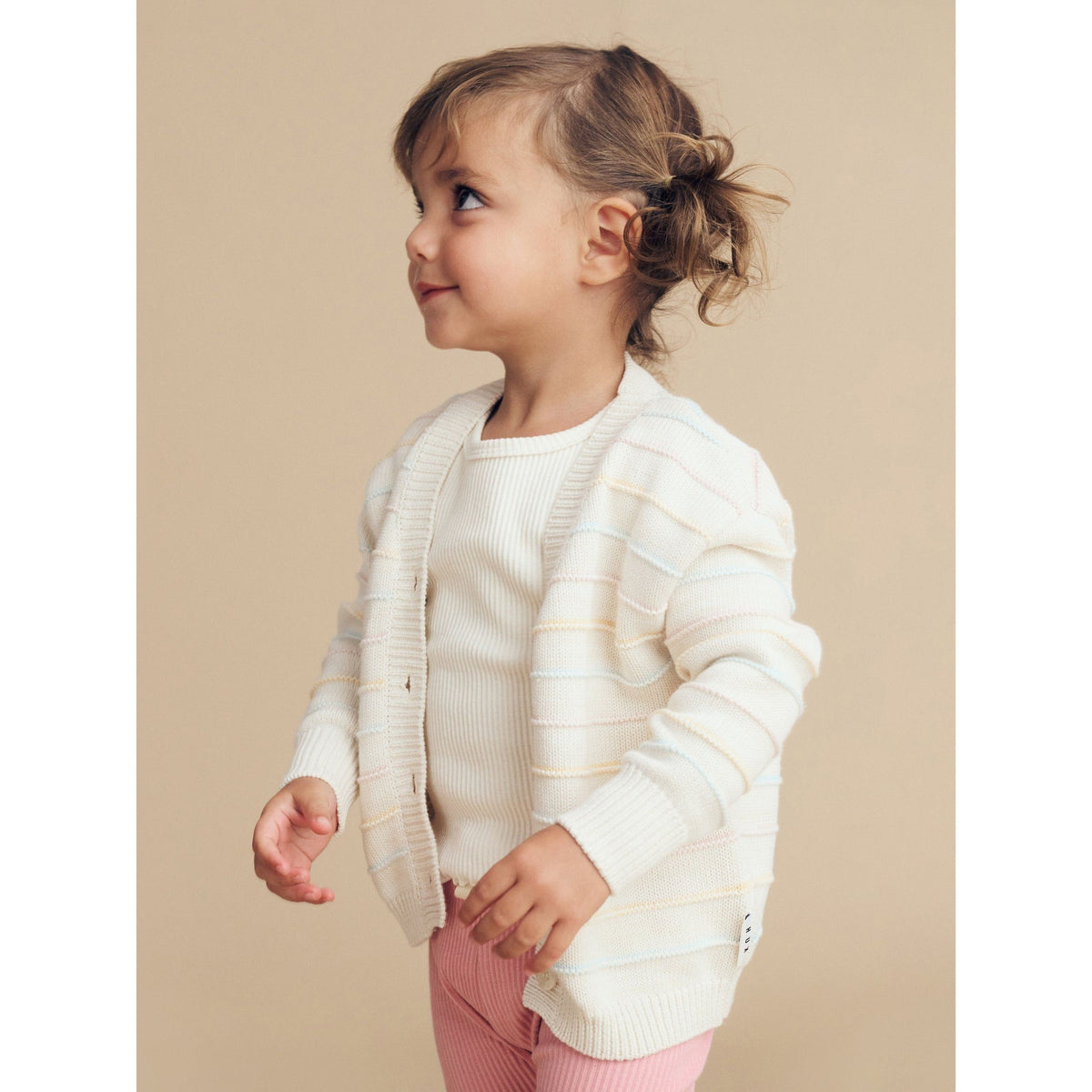 Pastel Stripe Boxy Cardi