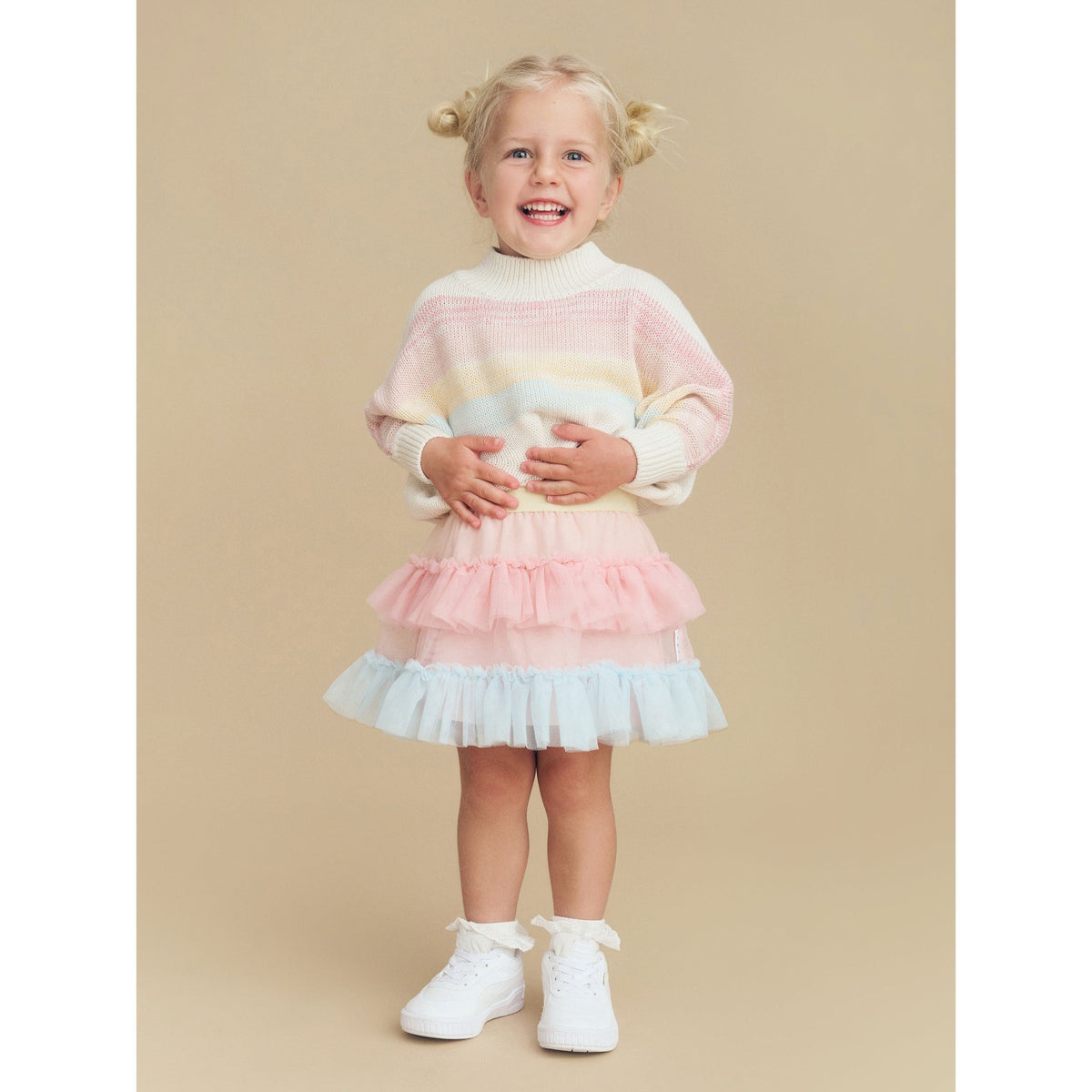 Rainbow Stripe Knit Jumper