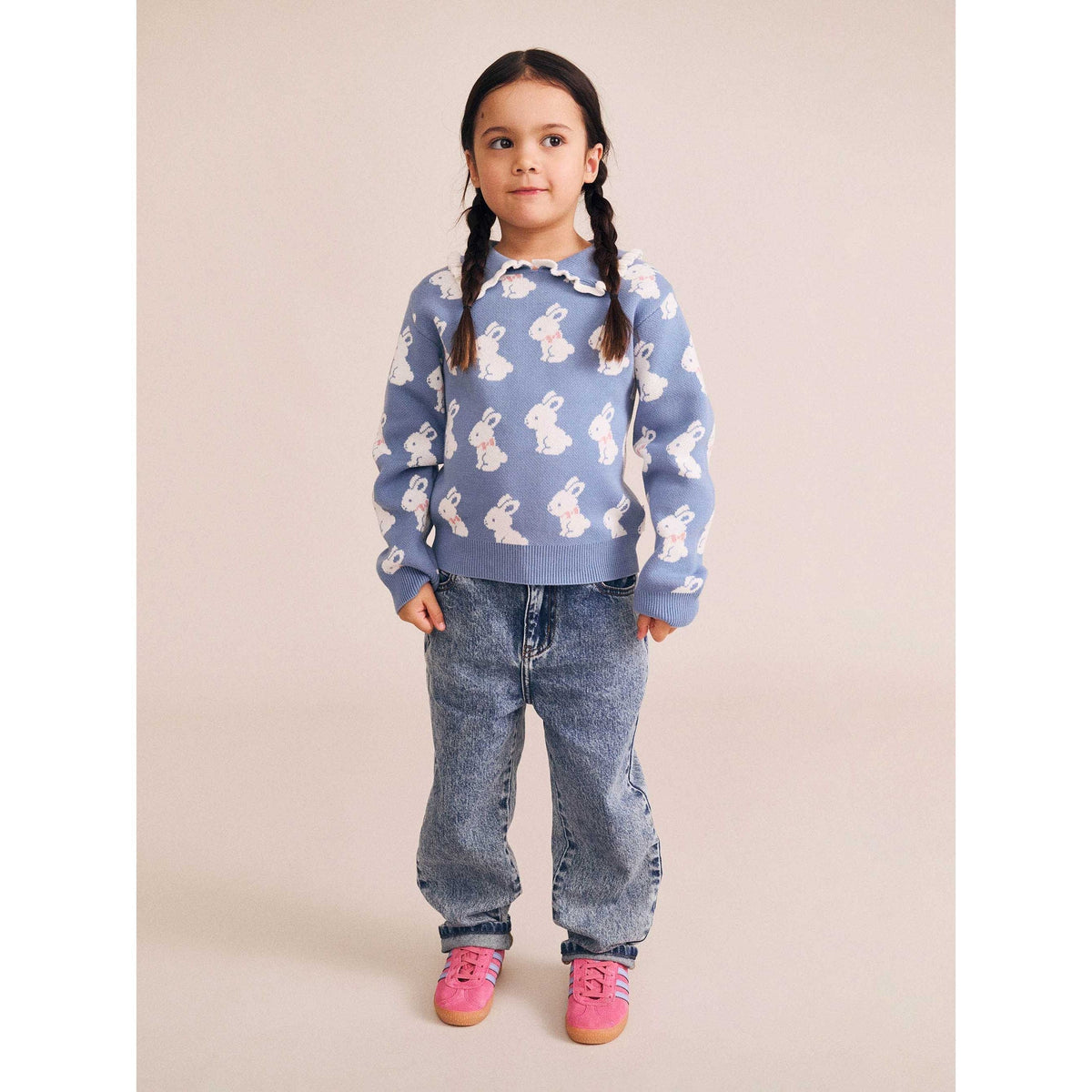 Bunny Field Frill Collar Pullover