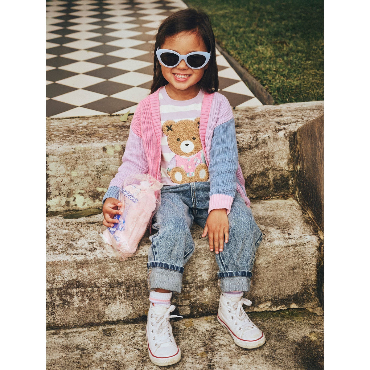 Peeping Pocket Girl Cardi