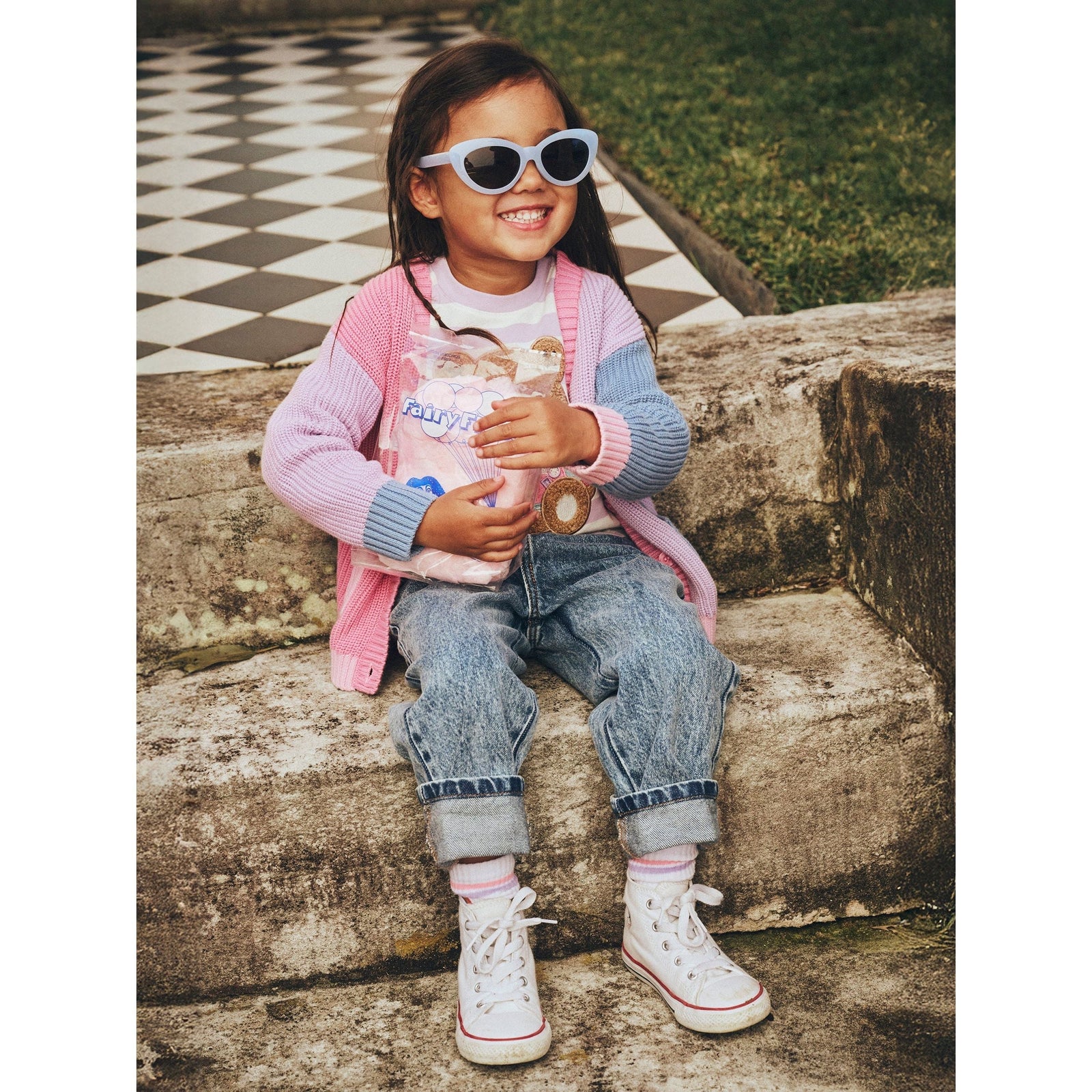 Peeping Pocket Girl Cardi