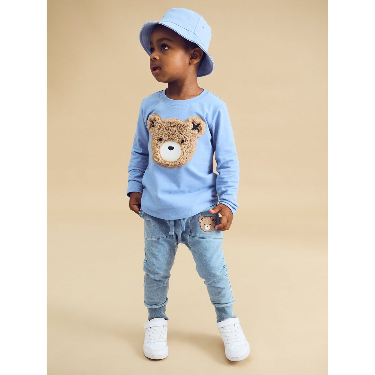 Huxbear Knit Denim Drop Crotch Pant