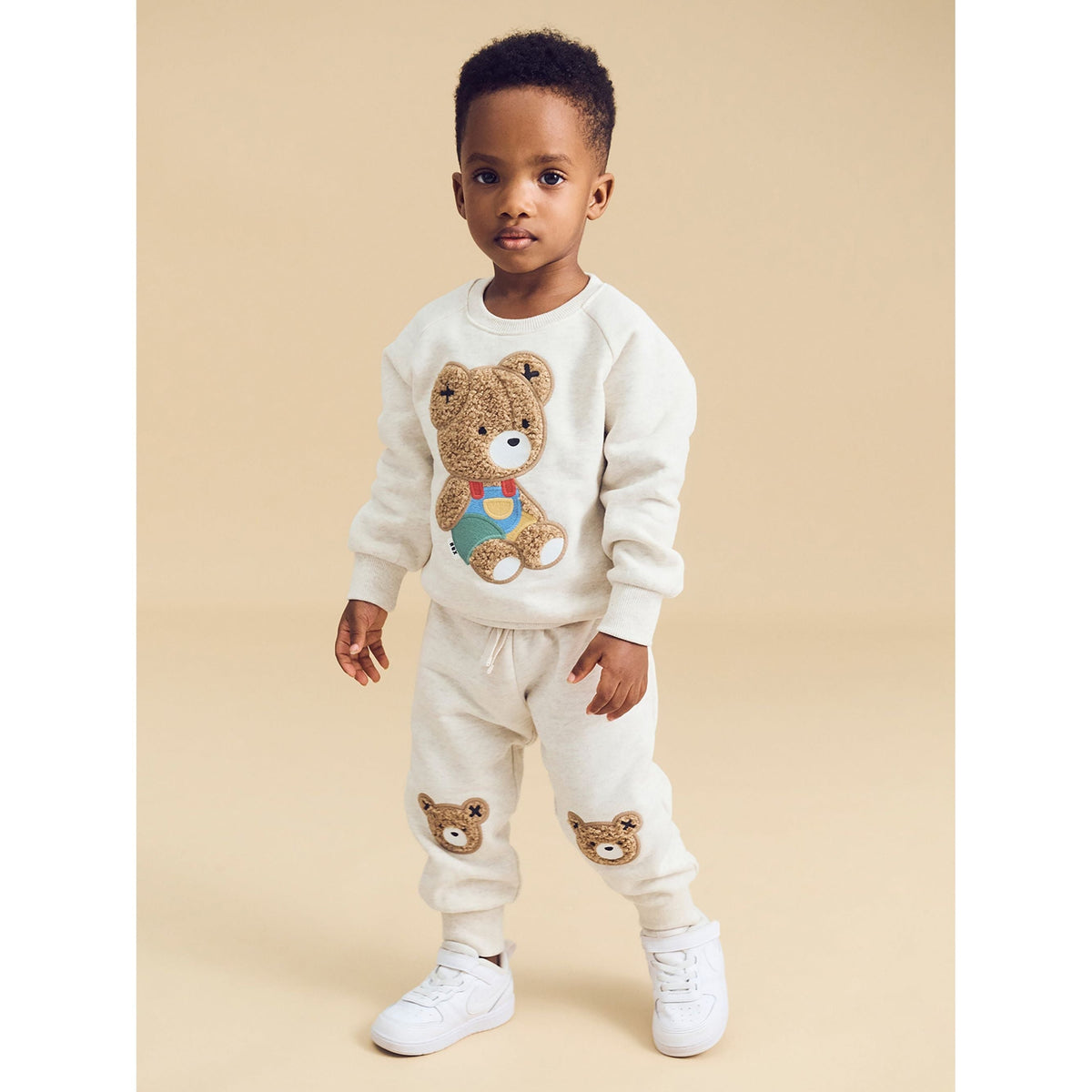 Furry Hux Track Pant Oat Marle