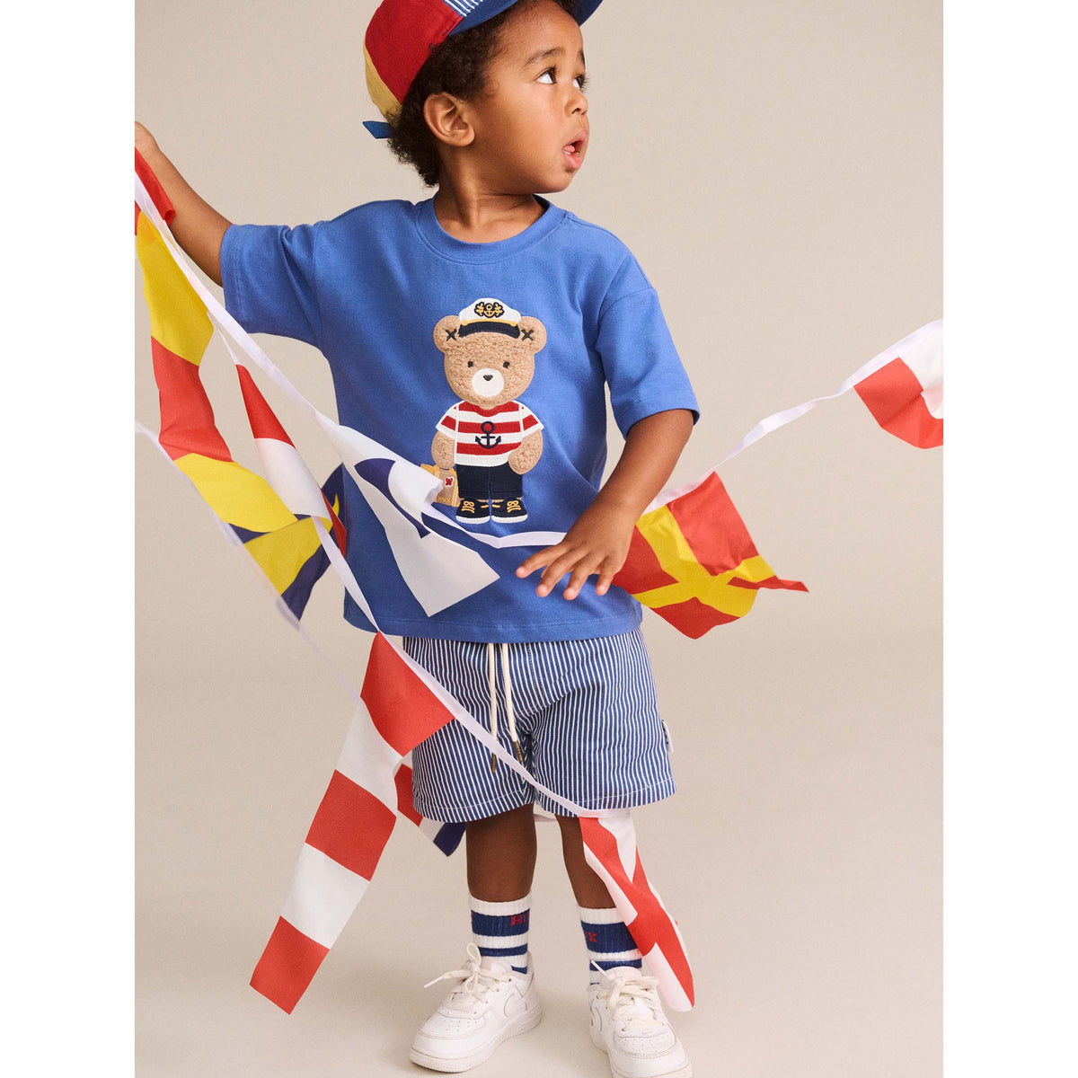 Cobalt Stripe Drawcord Short