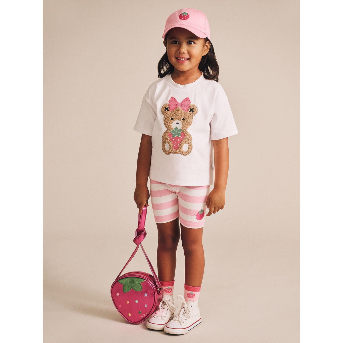 Strawberry Stripe Bike Short