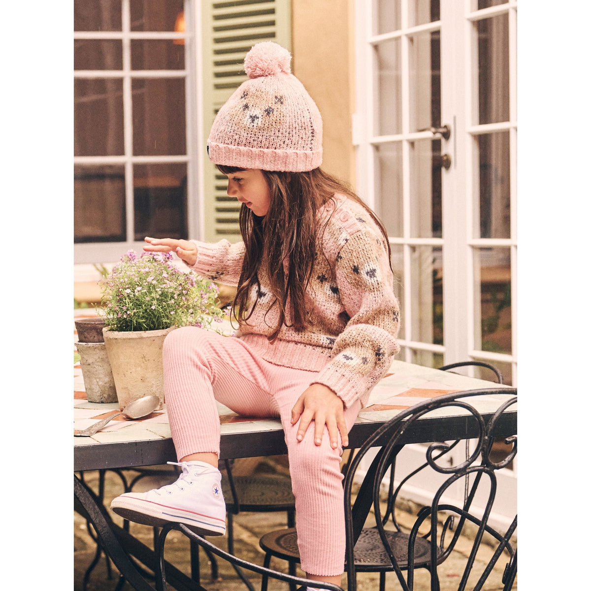Dusty Rose Rib Legging