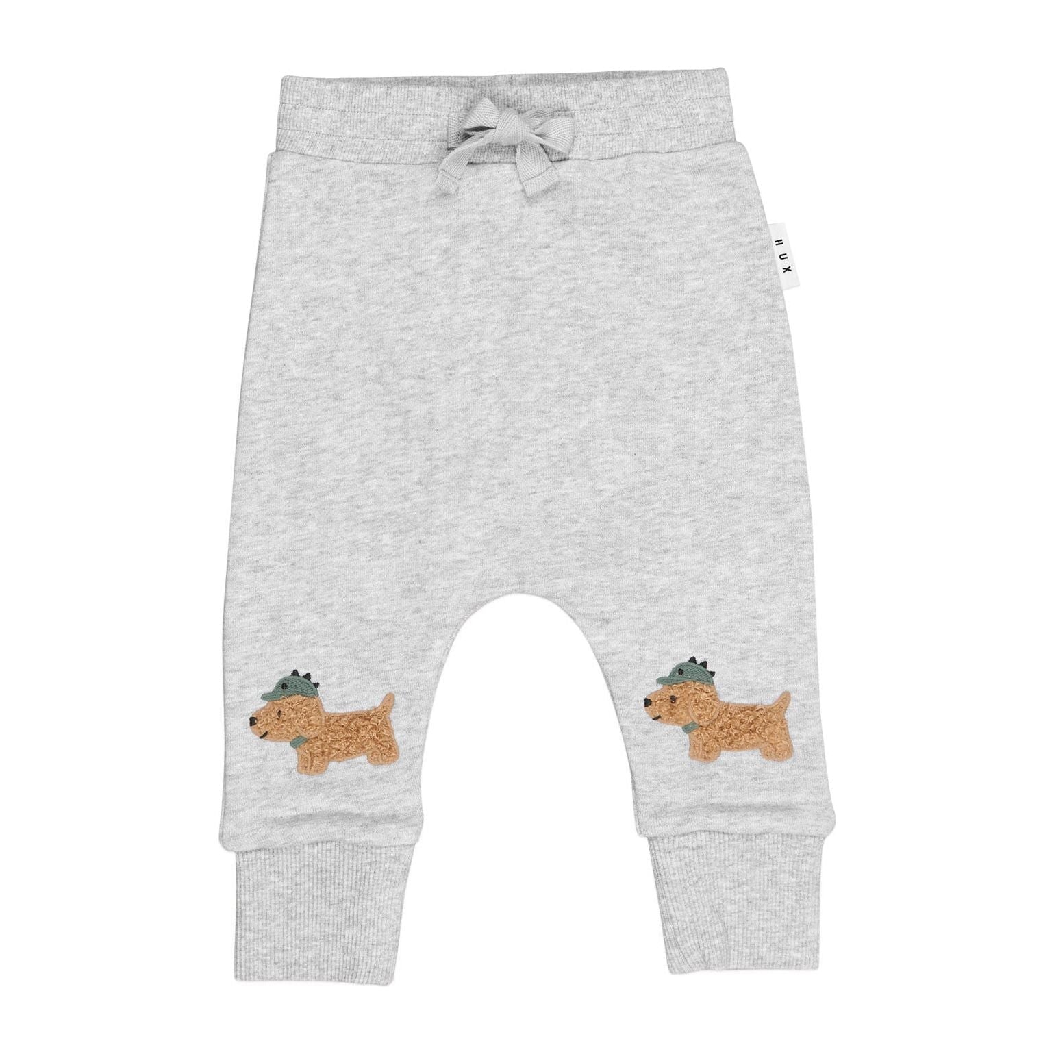 Furry Dino Dog Drop Crotch Pant Grey Marle