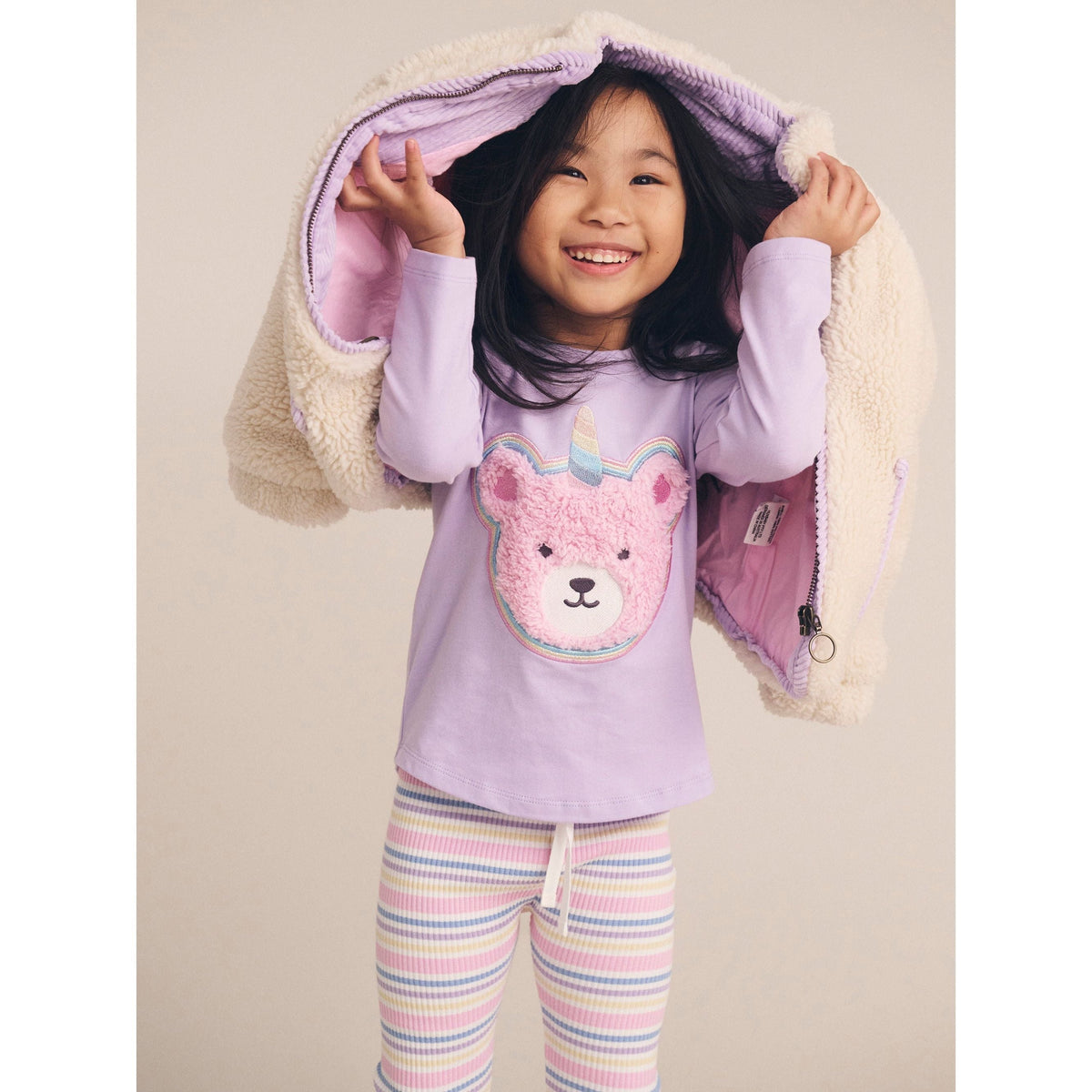 Rainbow Stripe Rib Legging