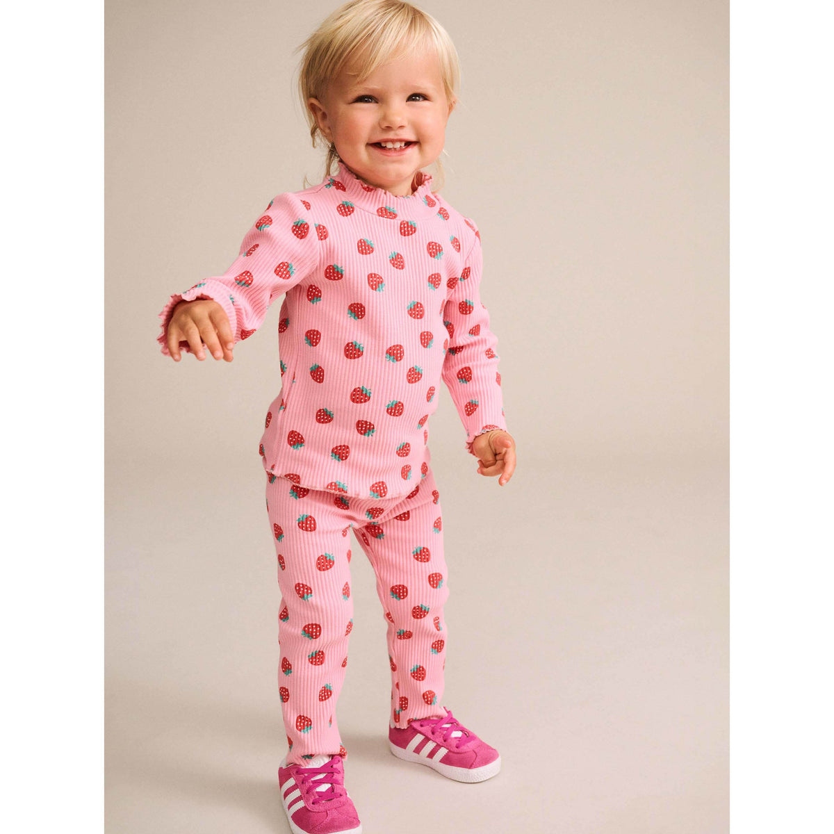 Strawberry Print Rib Legging