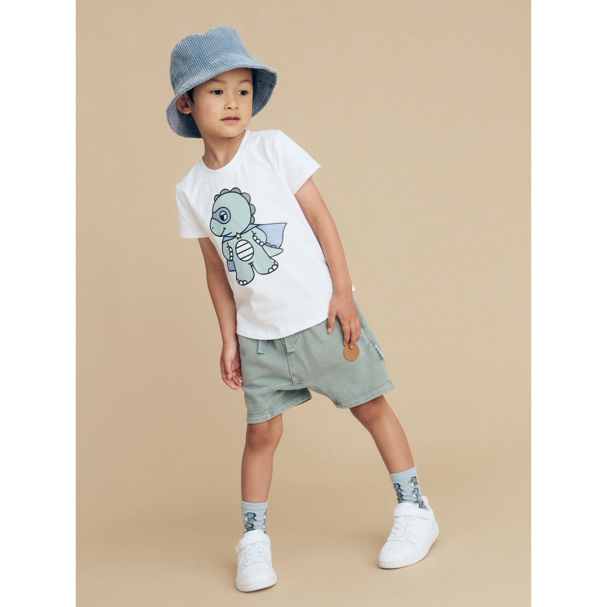 Vintage Slate Slouch Shorts