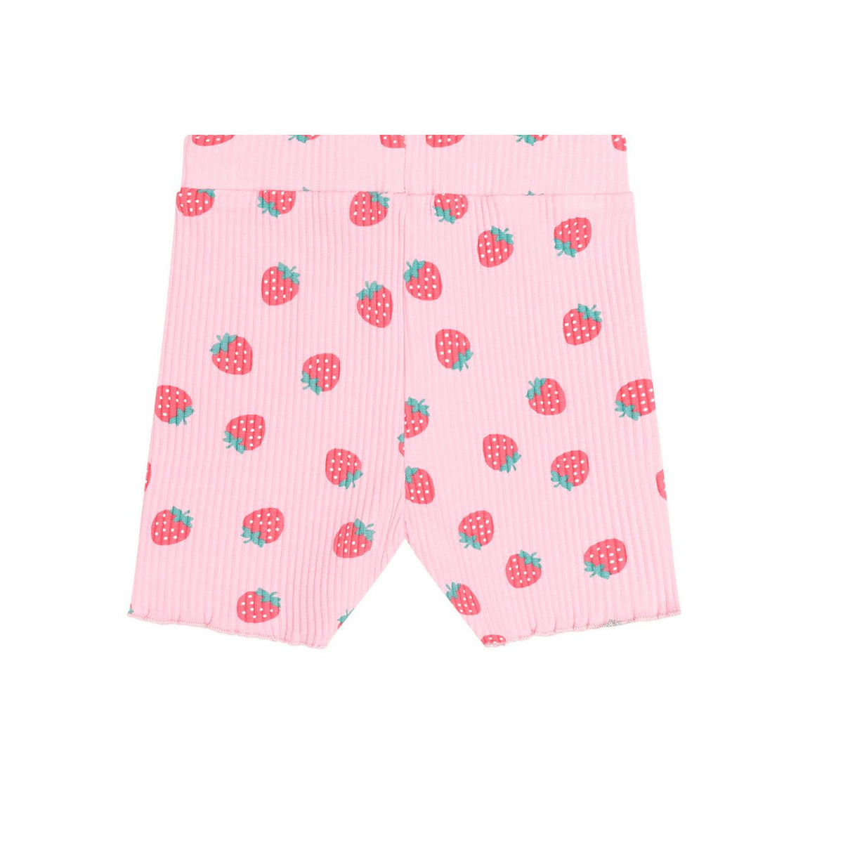 Strawberry Print Rib Bike Short