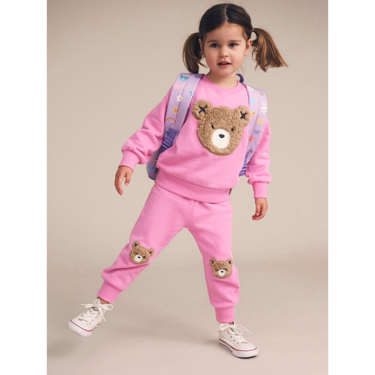 Fuschia Furry Huxbear Track Pant