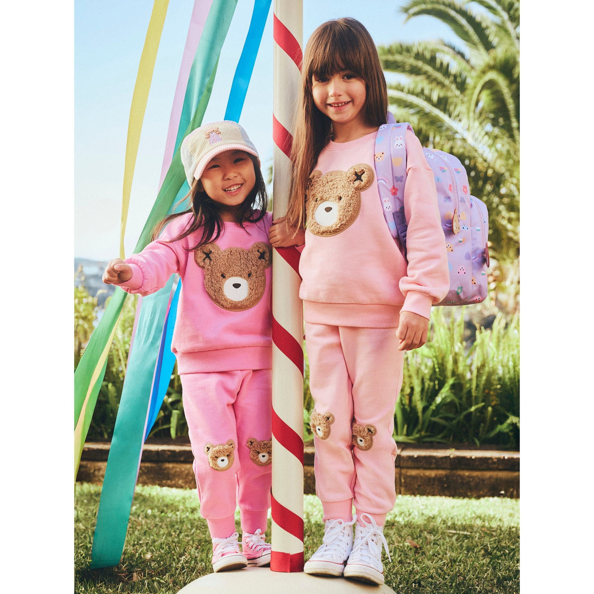 Fuschia Furry Huxbear Track Pant