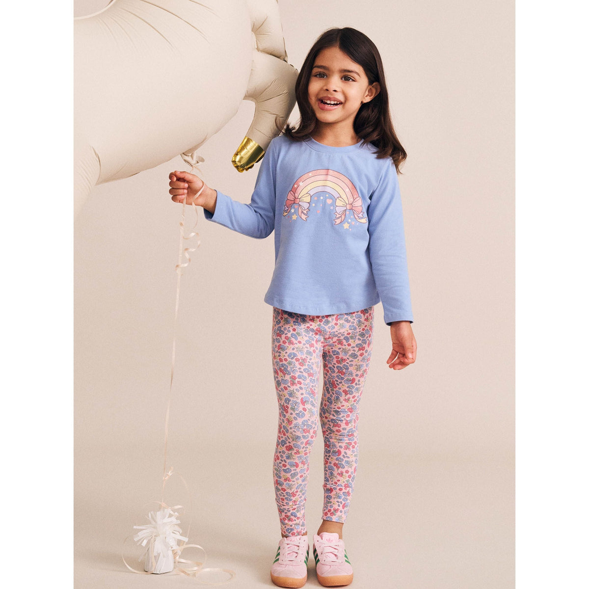 Vintage Floral Legging - Dusty Pink Multi